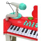 Chad Valley red keyboard stand and stool set, UK version