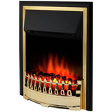 Glen Crofton 2kW classic brass inset electric fire, imported from the UK