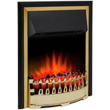 Glen Crofton 2kW classic brass inset electric fire, imported from the UK