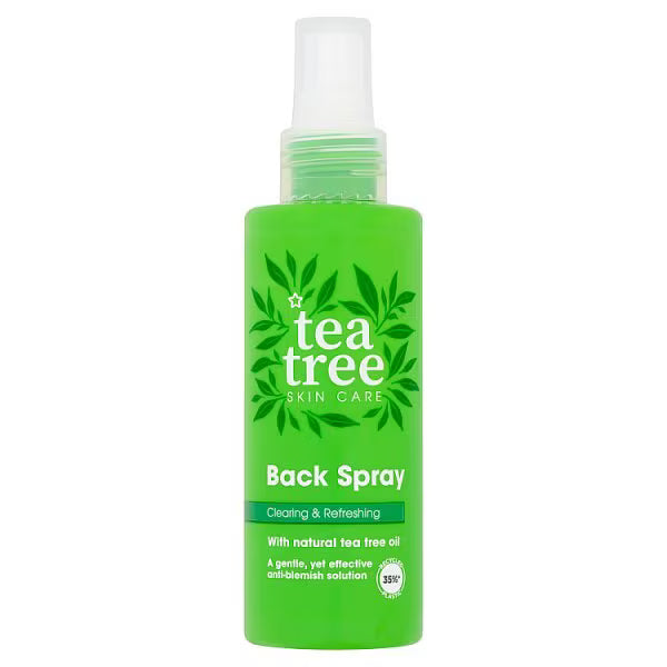 Tea Tree Body Spray 150ml bottle size option (British brand)