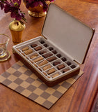 Aerin Leather Enzo Travel Chess Set - British product
