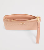 Valentino Garavani small moiré pouch with crystal VLogo, imported from the UK