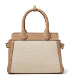 Aspinal of London Savannah bag in raffia and suede - British product