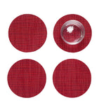 Chilewich Basketweave Round Coasters 10cm - British product