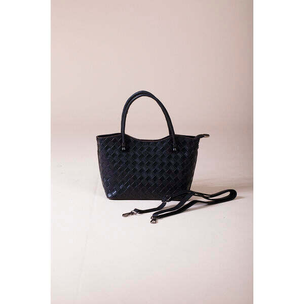 SVNX braided textured crossbody tote (British brand)