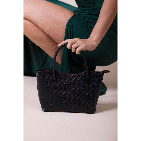 SVNX braided textured crossbody tote (British brand)