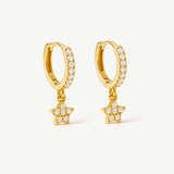 Superdrug MUCHV Gold Dangle Hoop Earrings With Star Charms- Buy online at McGrocer