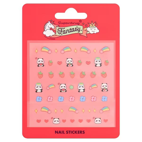 Fantasy strawberry nail stickers for manicure design set - British product