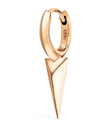 Harrods Maria Tash Rose Gold Faceted Single Long Spike Hoop Earring (6.5mm)- Buy online at McGrocer