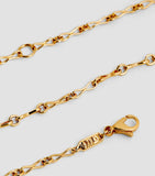 Azlee gold circle link necklace (British brand)