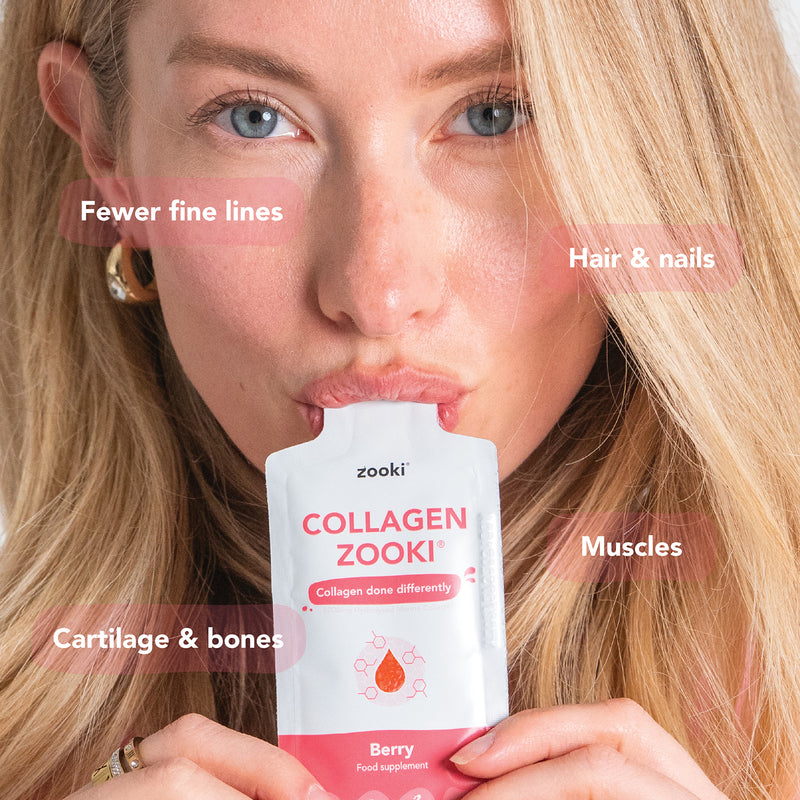 Zooki marine collagen 5000mg berry flavour sachets (British brand)