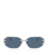 Harrods Versace Metal Rimless Sunglasses- Buy online at McGrocer