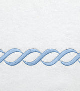 Cotton Treccia Bath Towel with Hand-Embroidered Detail 75cm x 150cm