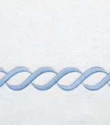Harrods Cotton Treccia Bath Towel with Hand-Embroidered Detail 75cm x 150cm- Buy online at McGrocer