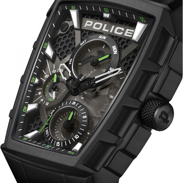 Police Black Mens Tough Gear Watch, UK version