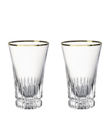 Harrods Villeroy & Boch Set of 2 Grand Royal Gold Tall Crystal Glass Tumblers (300ml)- Buy online at McGrocer