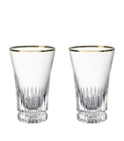 Villeroy & Boch Grand Royal Gold Tall crystal glass tumblers 300ml (British brand)