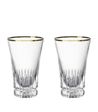 Villeroy & Boch Grand Royal Gold Tall crystal glass tumblers 300ml (British brand)