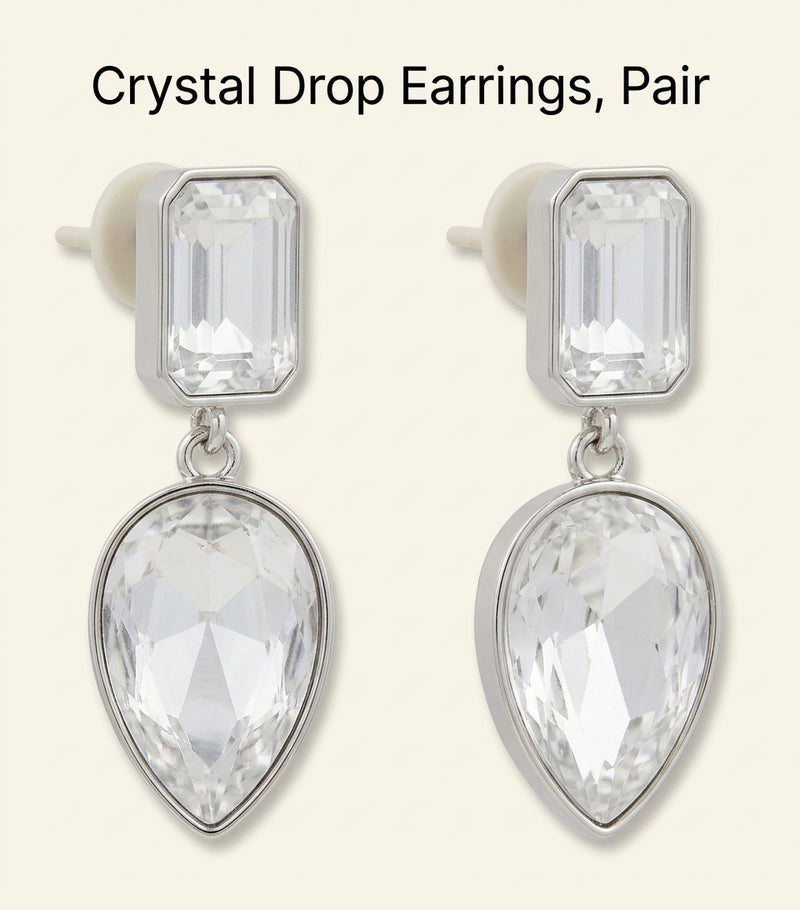 McQueen embellished drop earrings with crystals - British product