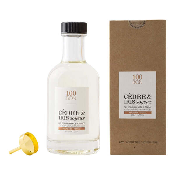 100BON Cèdre & Iris Soyeux perfume refill 200ml - British product