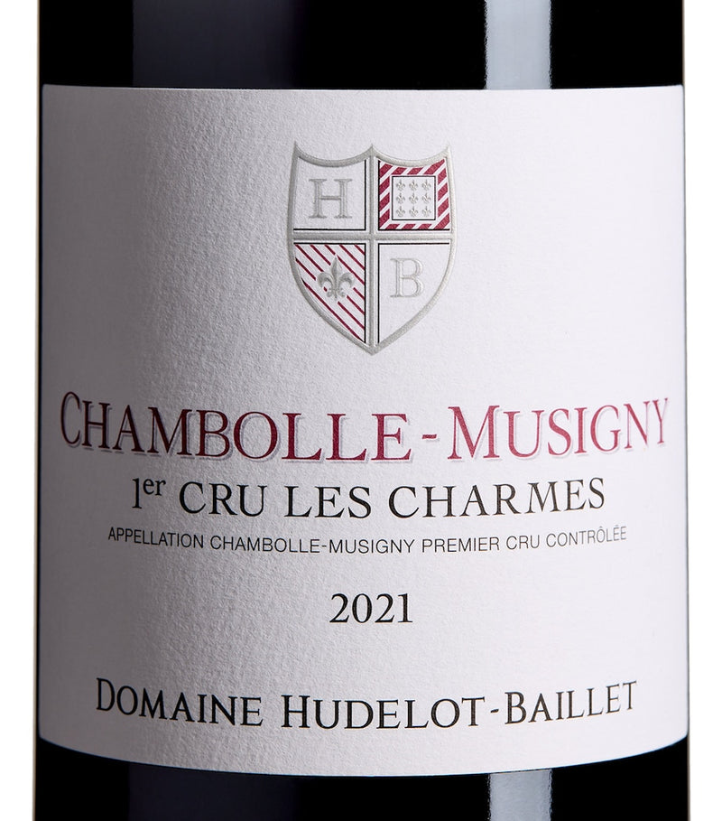 Hudelot-Baillet Les Charmes Chambolle-Musigny Premier Cru red wine 2021 75cl, UK version