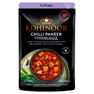 Kohinoor Calcutta Chilli Paneer cooking sauce 375g (British brand)