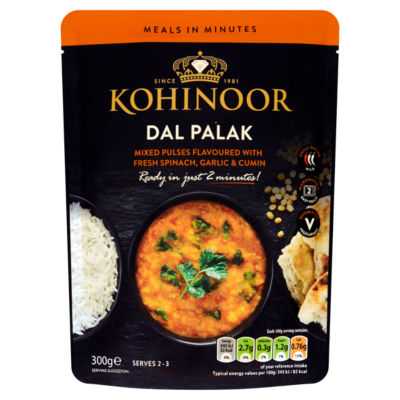 Kohinoor Dal Palak mixed pulses spinach 300g, imported from the UK