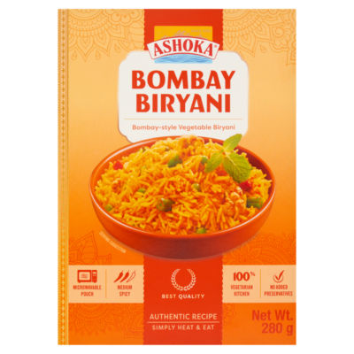 Ashoka Bombay Biryani spiced rice with vegetables 280g - British product
