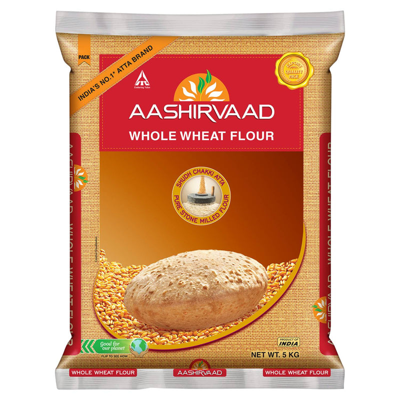 Aashirvaad whole wheat flour 5kg - British product