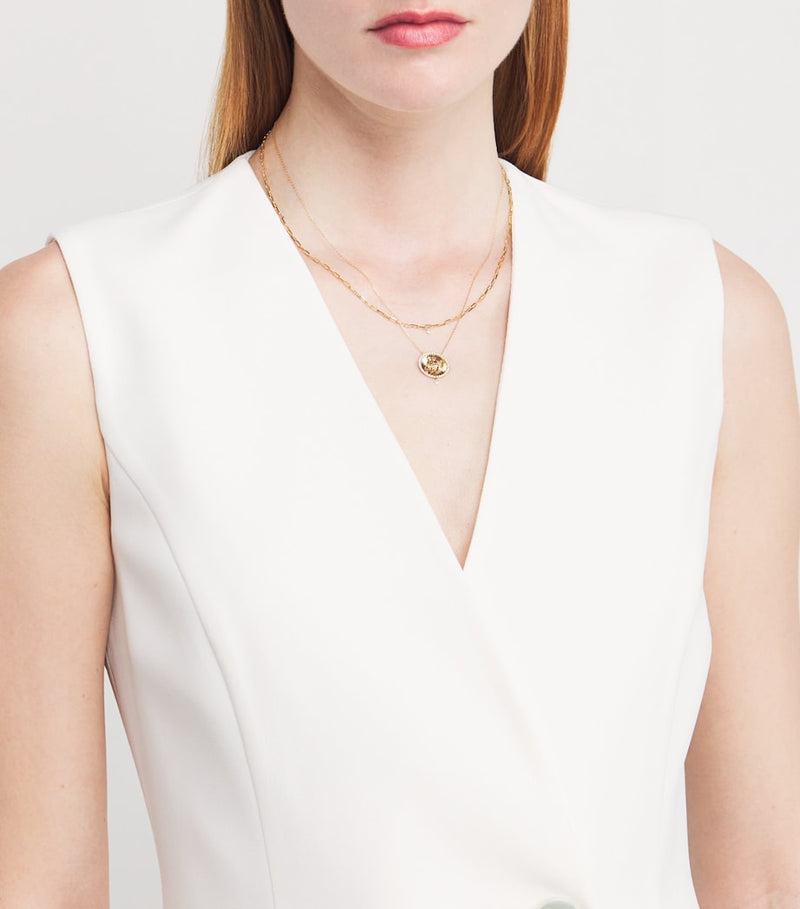 Persée yellow gold diamond Danaé necklace, imported from the UK