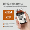 VitaBright charcoal capsules 250 capsules, imported from the UK