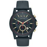 Armani Exchange blue silicone strap watch (British brand)