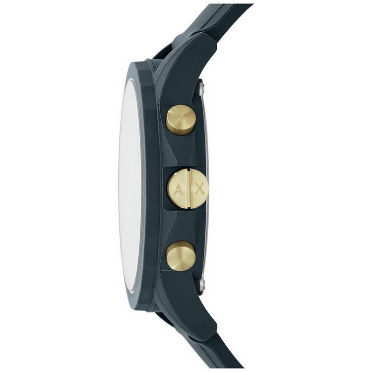 Armani Exchange blue silicone strap watch (British brand)