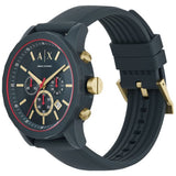 Armani Exchange blue silicone strap watch (British brand)