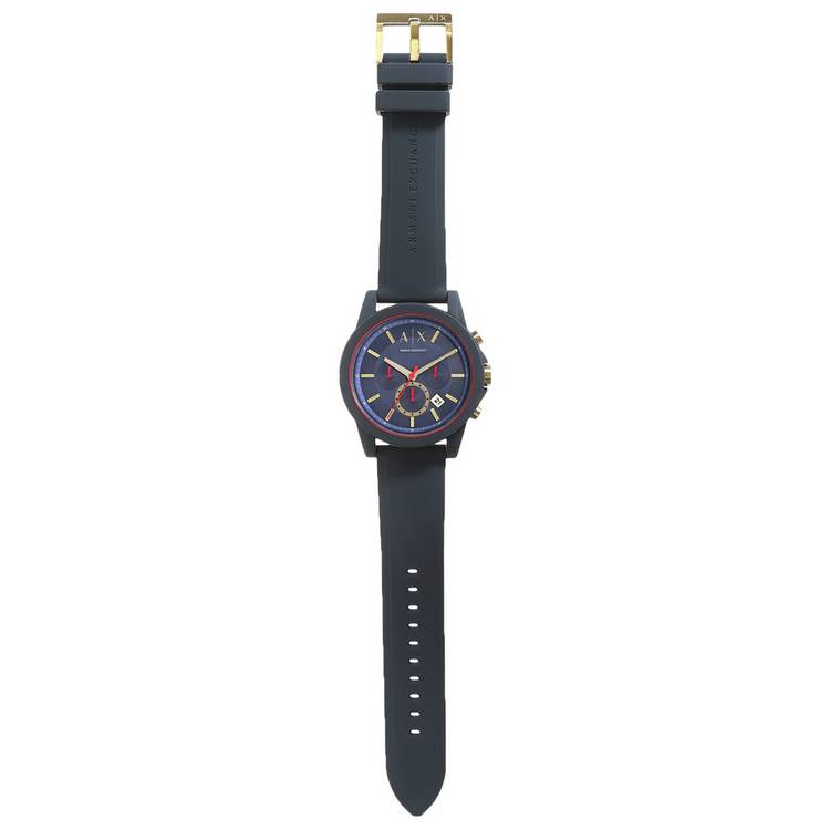 Armani Exchange blue silicone strap watch (British brand)