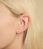 Astrid & Miyu yellow gold and topaz heart chain earrings (British brand)