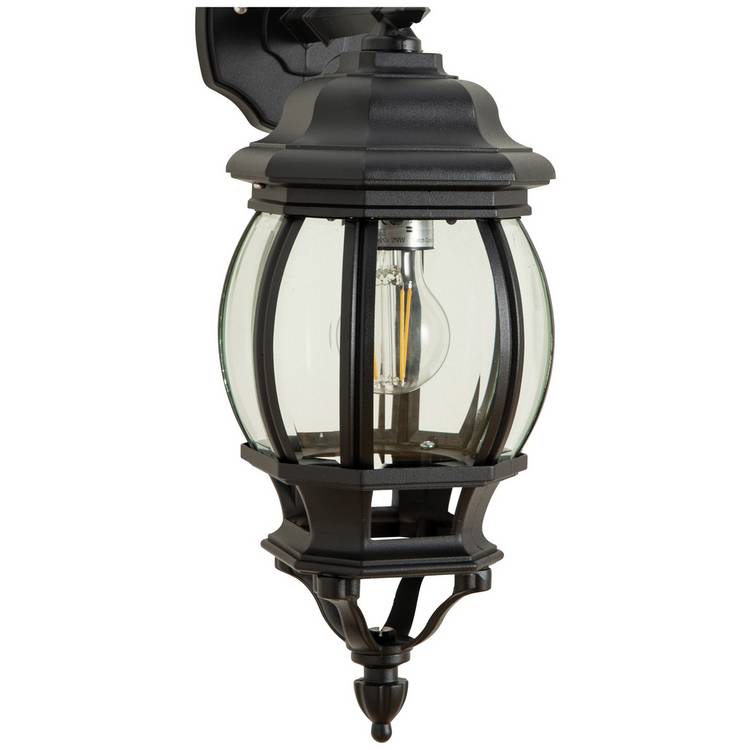Argos Home Pumpkin 8-sided black outdoor lantern H49.85cm (British brand)