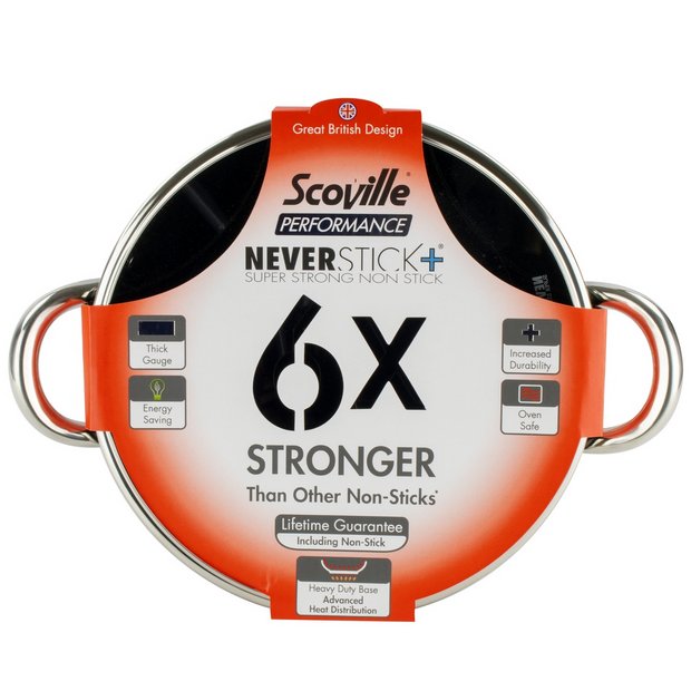 Scoville 24cm Neverstick aluminium stock pot, UK version