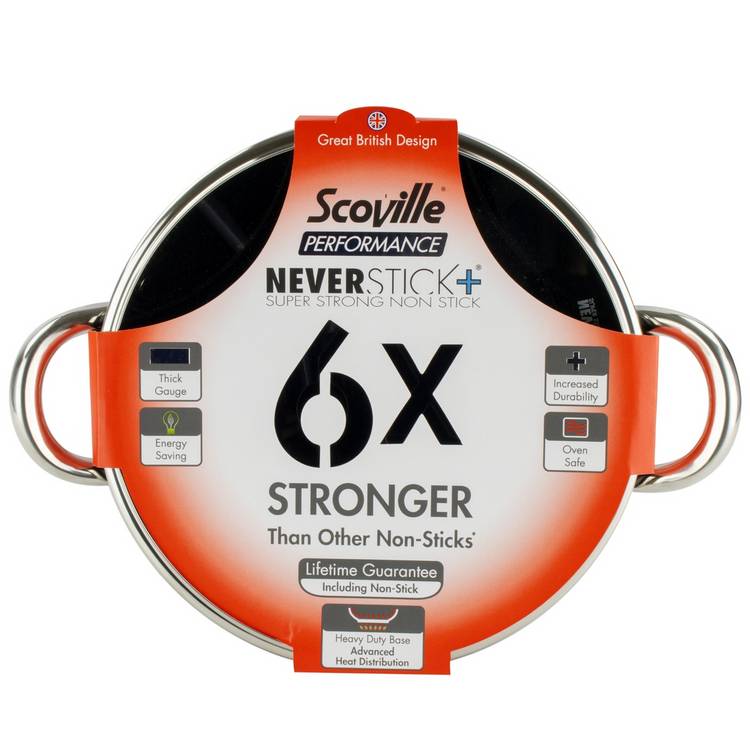 Scoville 24cm Neverstick aluminium stock pot, UK version