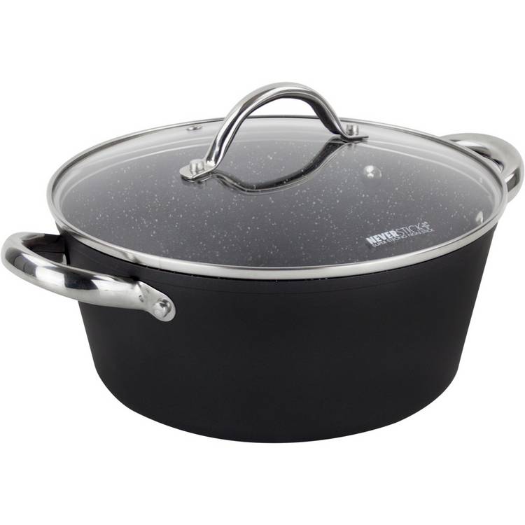 Scoville 24cm Neverstick aluminium stock pot, UK version