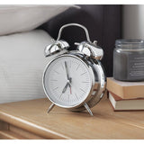 Constant twin bell alarm clock silver 16cm, UK version