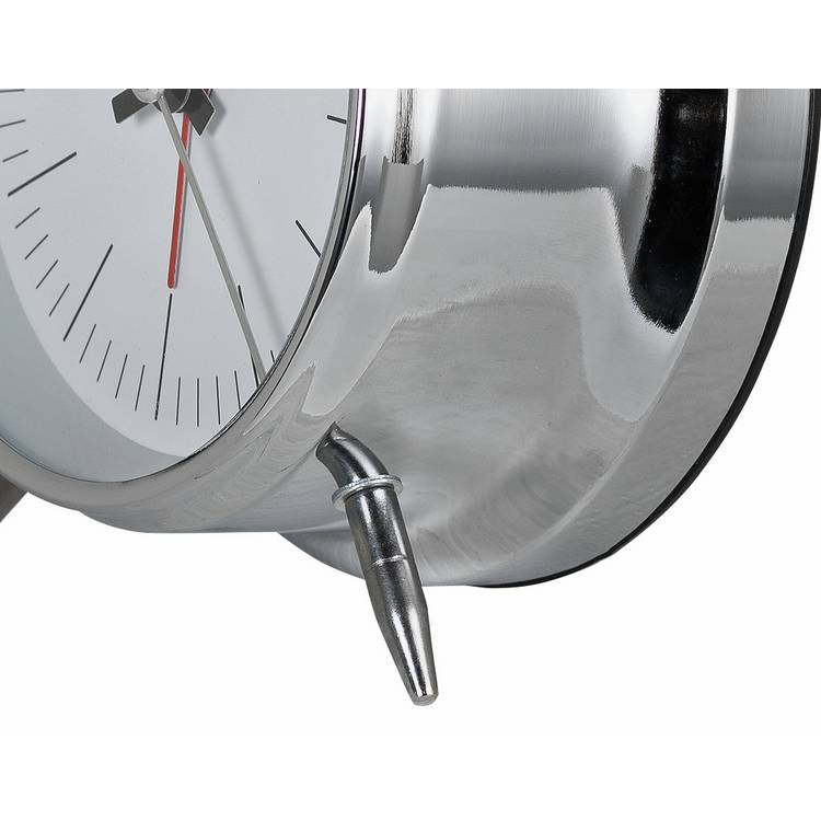 Constant twin bell alarm clock silver 16cm, UK version