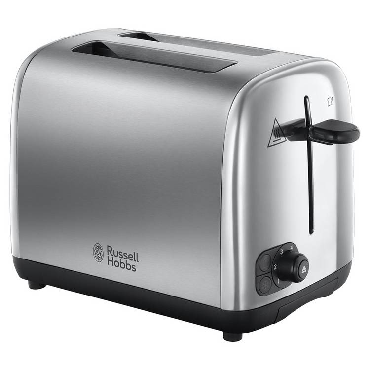 Russell Hobbs 2 slice toaster brushed stainless steel, UK version