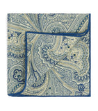 Dunhill mulberry silk paisley pocket square 30cm (British brand)