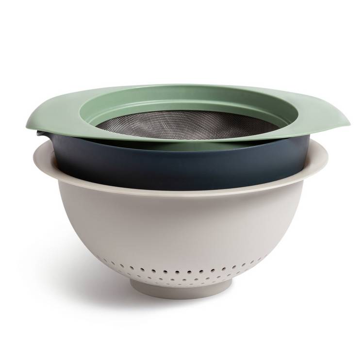 Habitat set of 4 mixing bowls with sieve 27cm (British brand)