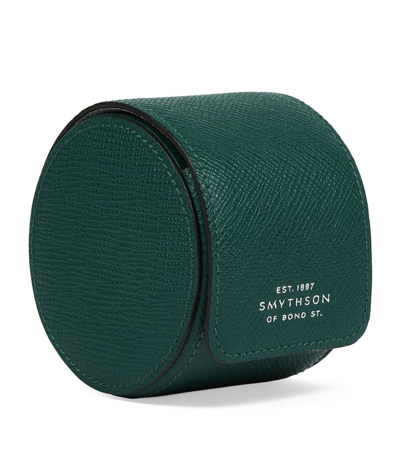 Smythson leather Panama single watch roll (British brand)