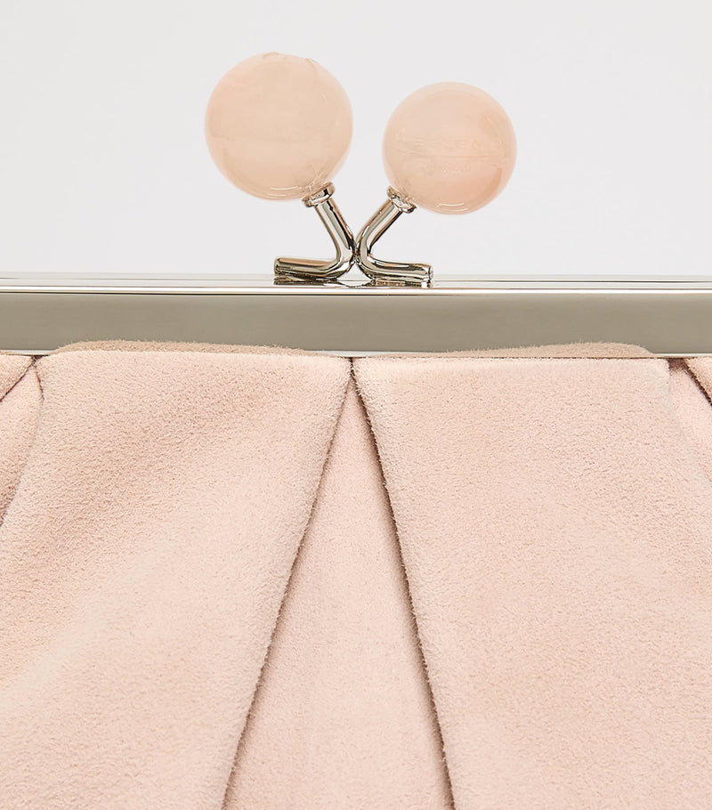 Weekend Max Mara Pasticcino suede clutch bag - British product