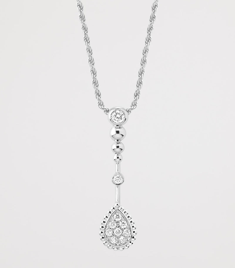 Boucheron Serpent Bohème necklace in white gold with diamonds - British product