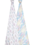 Aden + Anais pink cotton muslin blankets 2 pack (British brand)