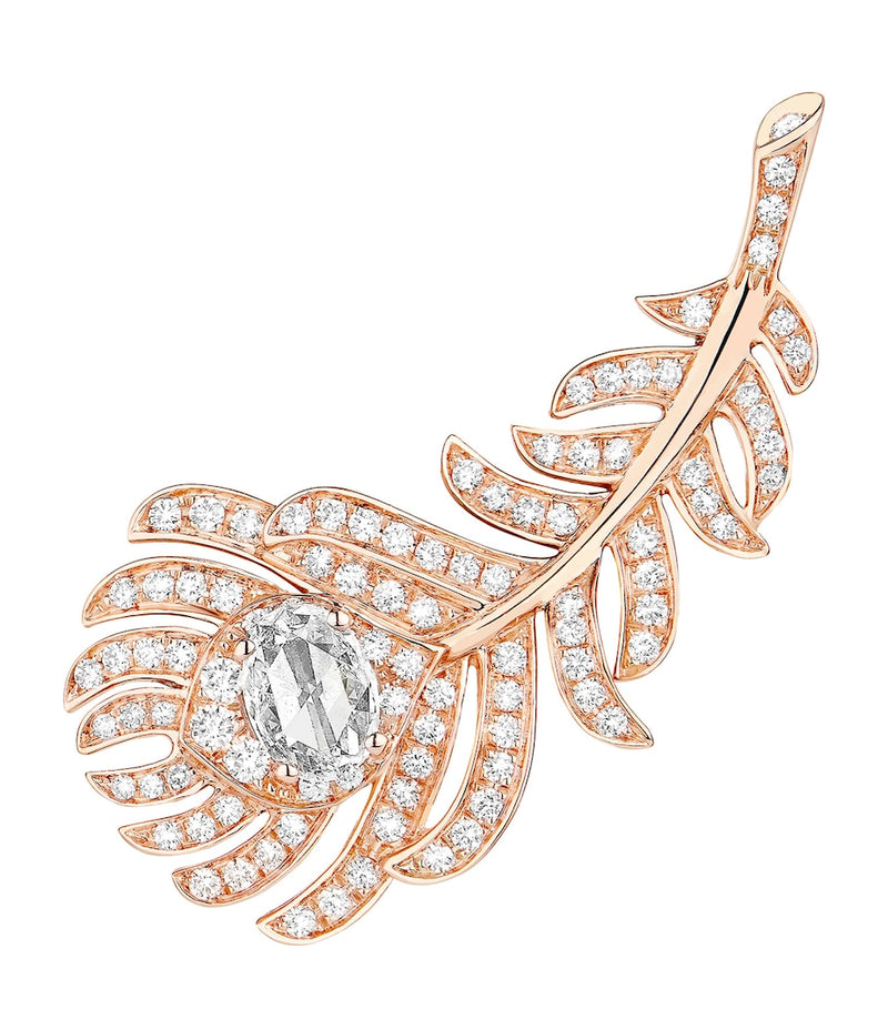 Boucheron rose gold Plume de Paon ear clips (British brand)